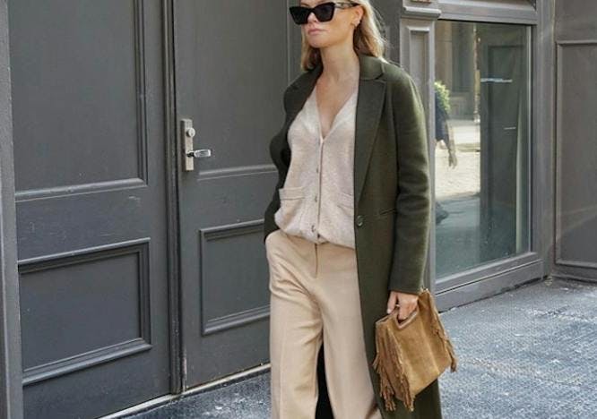 clothing sunglasses accessories shoe footwear person blazer coat female woman