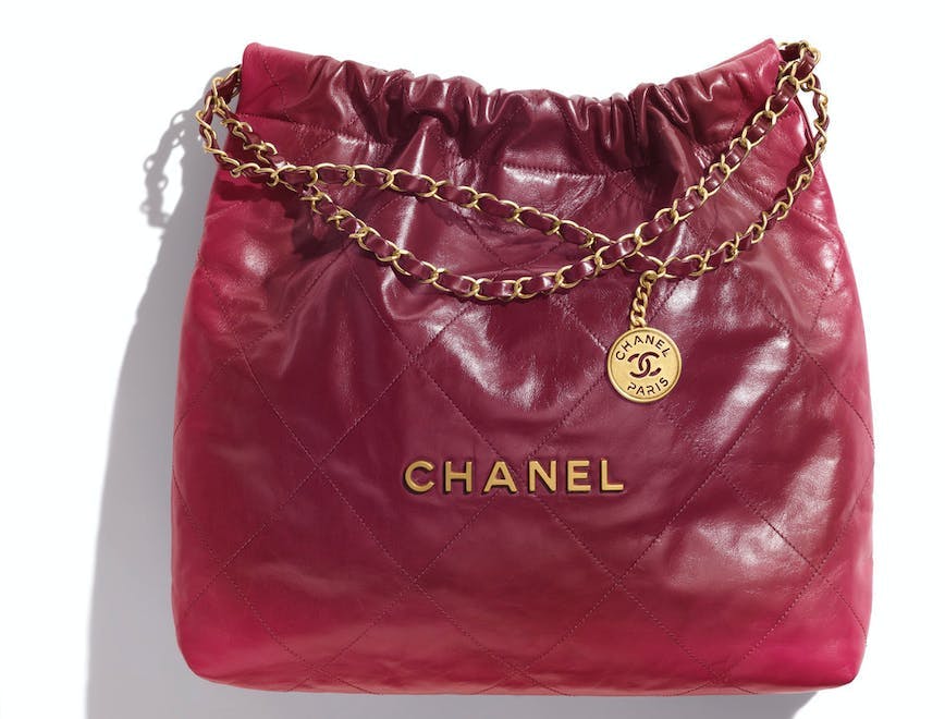 Chanel 22 bag in burgundy