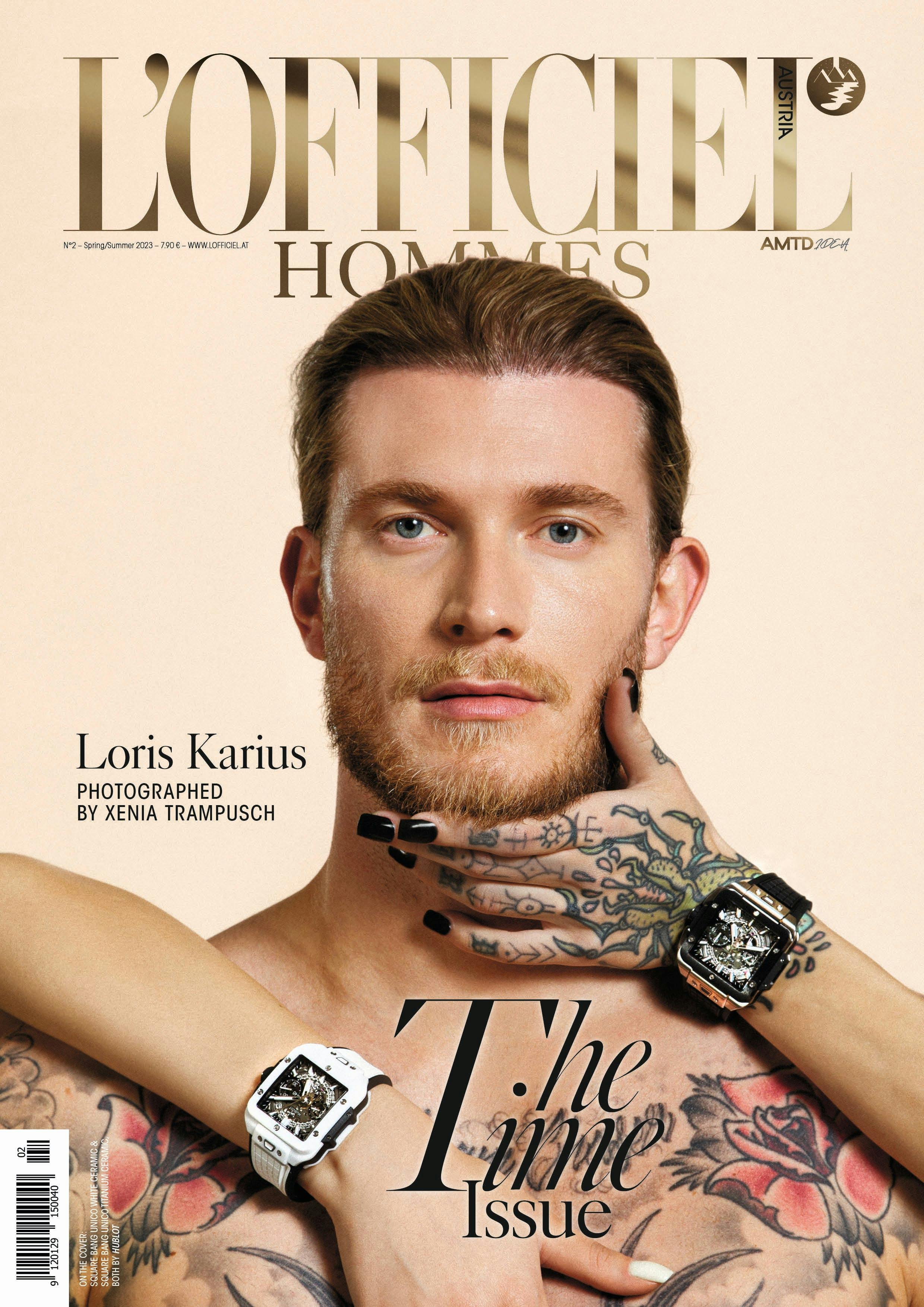 publication person skin tattoo adult male man wristwatch magazine face