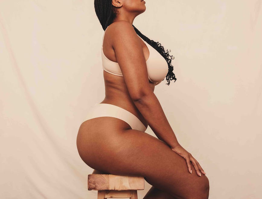 studio,unrecognizable,lingerie,woman,beauty,ethnicity,young,concept,confident,body,beautiful,alone,positivity,indoors,underwear,female,ethnic,self esteem,natural,chair,confidence,one,black,curvy,body positive,people,lifestyle,curves,african,comfortable,person,anonymous,body image,adult,self confidence,sitting,girl power,self love,women clothing swimwear adult female person woman bikini underwear lingerie bra